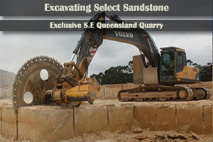 Excavating Sandstone from the Sandstone Quarry