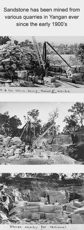 Historic Images from the Yangan Sandstone Quarry taken in 1908