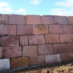 A-grade Sandstone Retaining Wall built using stone from the Yangan Quarry