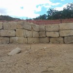 A B-Grade Sandstone Retaining Wall at the Glass House Mountains