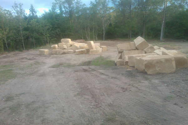 B-Grade Sandstone Blocks delivered to a new development