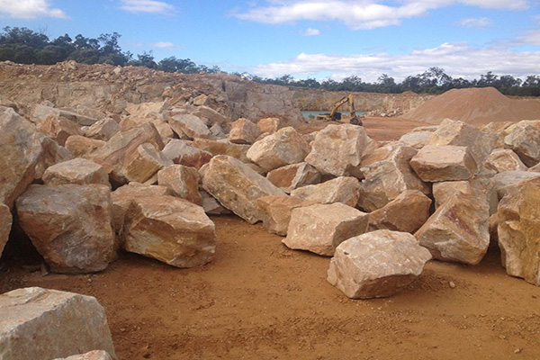 Random Sandstone Boulders at the Helidon Quarry