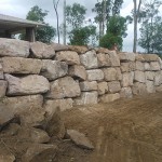 Random Sandstone Retaining Wall built on the Gold Coast Hinterland