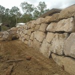 Random Sandstone Retaining Wall built on the Gold Coast Hinterland
